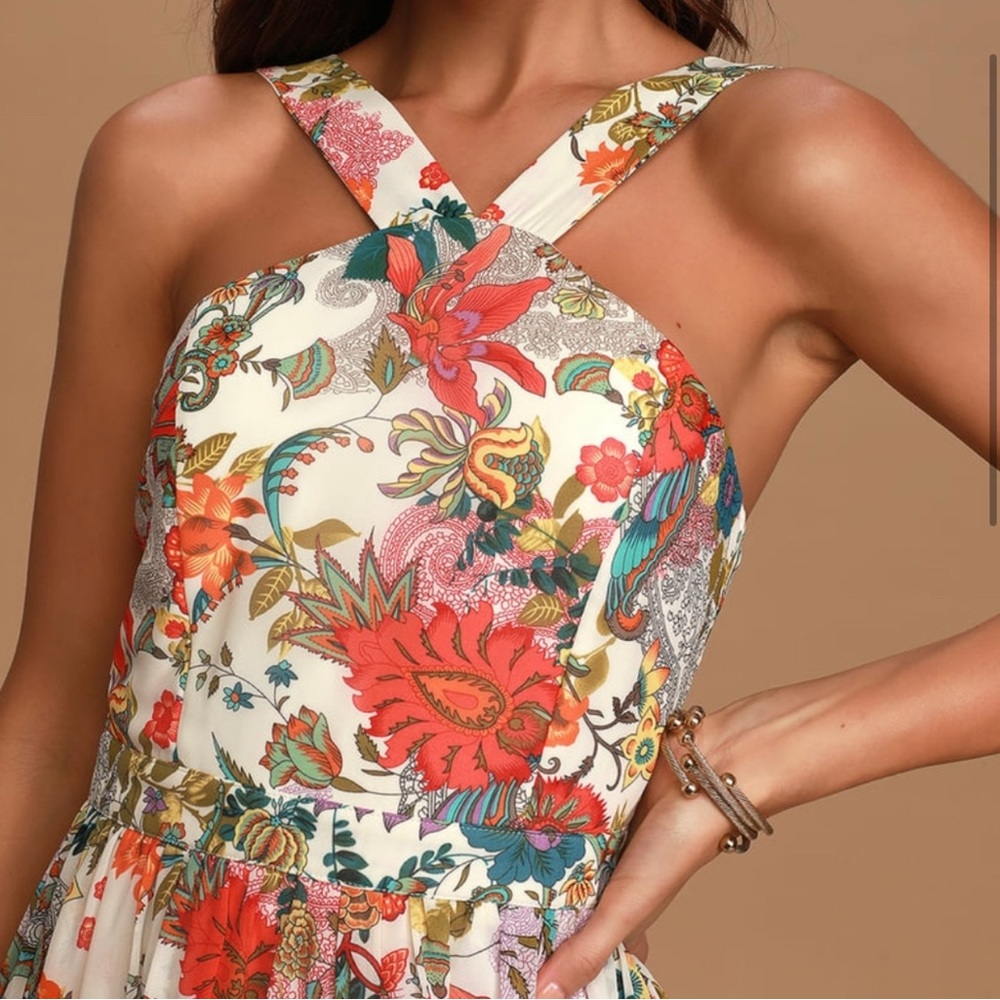 Lulu’s Lilja Floral Print Maxi Dress - Small